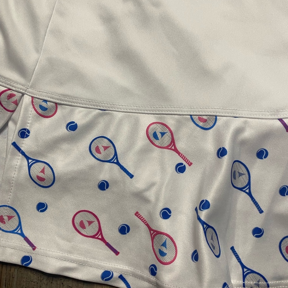 Grand Slam White Skirt with Racket Print - Picture 3 of 6